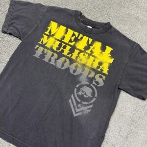 Metal Mulisha Shirt Mens XL* S  Black Skull Helmet Graphic Moto Punk Streetwear